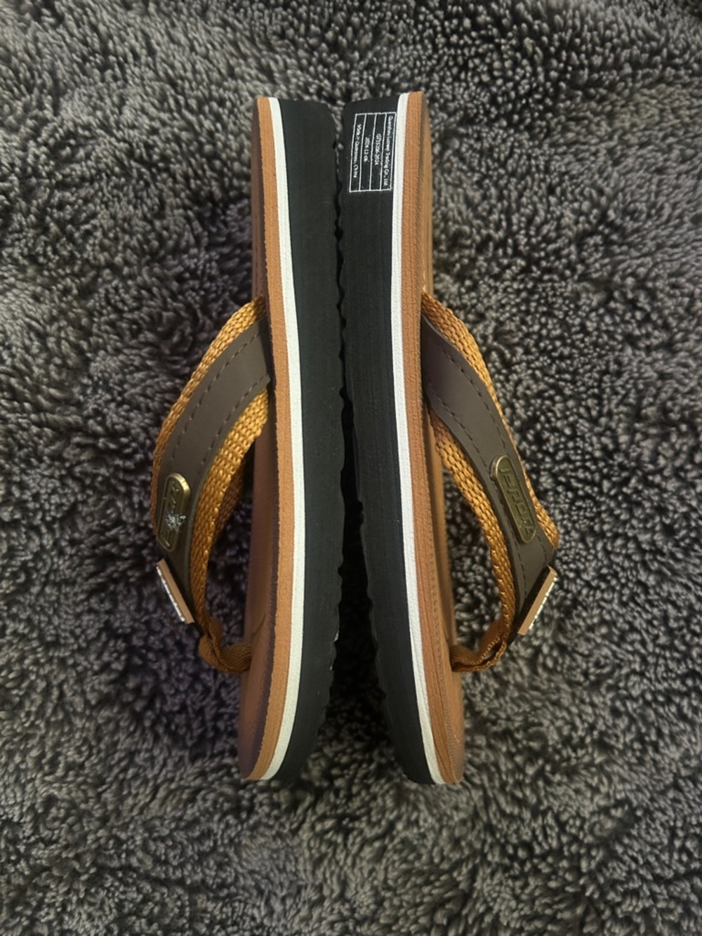 Children's isport tan/brown flip flops size 13/1 - Picture 4 of 5